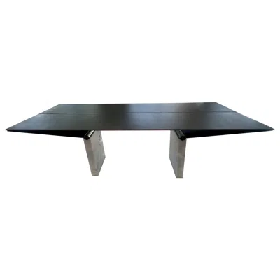 Pre-owned Memphis Milano Postmodern Italian Memphis Design Dining Table 1980s Marble Base In Gray