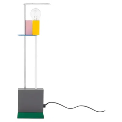 Pre-owned Memphis Milano Postmodern "piccadilly" Sculptural Table Lamp By Gerard Taylor In Clear