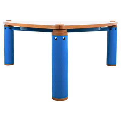 Pre-owned Memphis Milano Renato Mandurini Very Large Dining Table Post-modern, 1980 In Brown