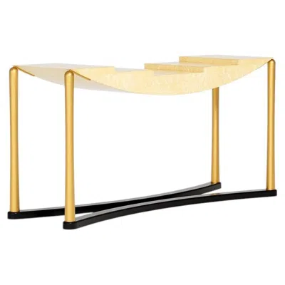 Pre-owned Memphis Milano "schwarzenberg" Wooden Console Table By Hans Hollein In Brown