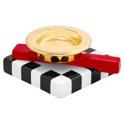 Pre-owned Memphis Milano "squash" Centerpiece Table Ceramic Bowl Ashtray By Mar�a Sanchez In Beige