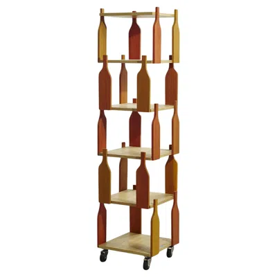 Pre-owned Memphis Milano Wooden Roses Shelving #3 By H.j.weinand For  In Brown