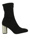 Menbur Woman Ankle Boots Black Size 11 Textile Fibers In Black