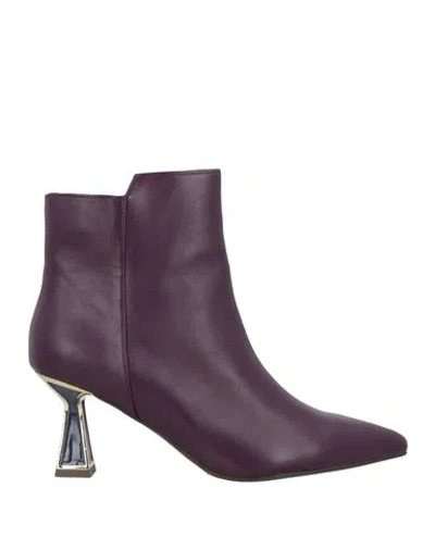 Menbur Woman Ankle Boots Dark Purple Size 10 Synthetisches Material