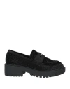 Menbur Woman Loafers Black Size 7 Textile Fibers