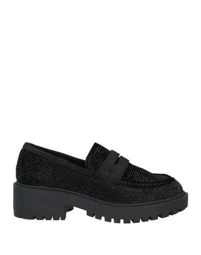 Menbur Woman Loafers Black Size 7 Textile Fibers