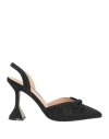 Menbur Woman Pumps Black Size 8 Textile Fibers