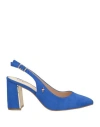 Menbur Woman Pumps Blue Size 8 Textile Fibers
