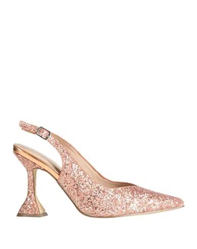 Menbur Woman Pumps Rose Gold Size 8 Textile Fibers