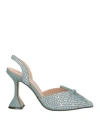 Menbur Woman Pumps Turquoise Size 6 Textile Fibers