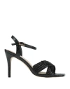 Menbur Woman Sandals Black Size 8 Textile Fibers