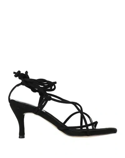 Menbur Woman Sandals Black Size 9 Leather