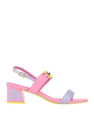 Menbur Woman Sandals Fuchsia Size 11 Synthetic Fibers In Pink
