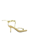 Menbur Woman Sandals Gold Size 10 Textile Fibers