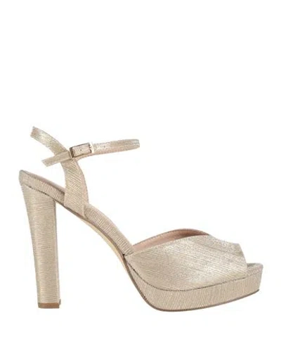 Menbur Woman Sandals Gold Size 10 Textile Fibers