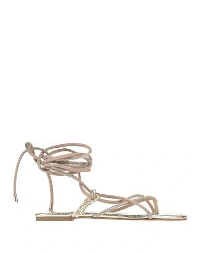 Menbur Woman Sandals Gold Size 9 Synthetic Fibers