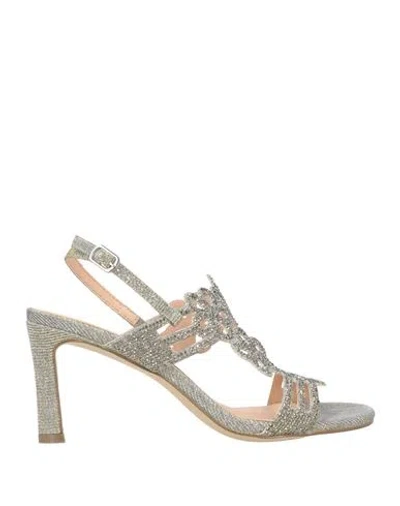 Menbur Woman Sandals Grey Size 8 Synthetisches Material In Gray