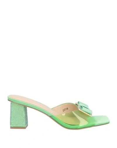 Menbur Woman Sandals Light Green Size 8 Textile Fibers