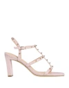 Menbur Woman Sandals Light Pink Size 8 Textile Fibers