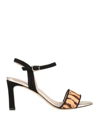 Menbur Woman Sandals Sand Size 8 Leather In Multi