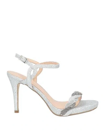 Menbur Woman Sandals Silver Size 9 Synthetic Material