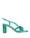 Menbur Woman Sandals Turquoise Size 8 Textile Fibers In Blue
