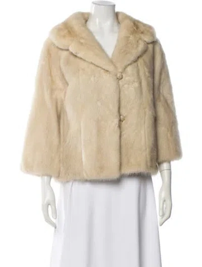 Pre-owned Menchel's Furs Mink Fur Coat In Neutral