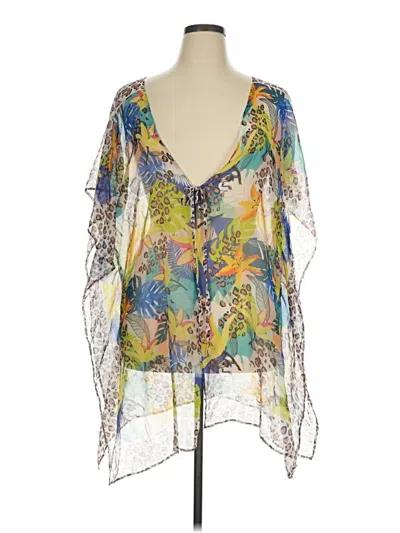 Pre-owned Meng Short Sleeve Blouse In Yellow