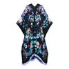 Meng Women's Black Silk Georgette Kaftan In Black
