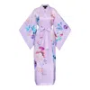 Meng Women's Pink / Purple Lavender Silk Satin Kimono In Pink/purple