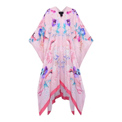 Meng Women's Pink / Purple Pink Silk Georgette Kaftan In Pink/purple