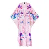 Meng Women's Pink / Purple Pink Silk Satin Wrap Dress In Pink/purple