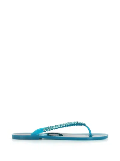 Menghi Crystal-embellished Flip-flops In Multi