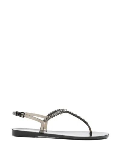 Menghi Crystal-embellished Sandals In Silver