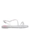 Menghi Rubber Flat Sandals In Silver