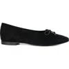 Menina Step Amelie Leather Ballet Flat In Black