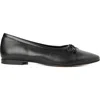 Menina Step Amelie Leather Ballet Flat In Black