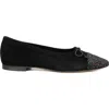 Menina Step Amelie Leather Ballet Flat In Black