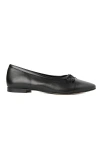 Menina Step Amelie Leather Ballet Flat In Black
