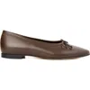 Menina Step Amelie Leather Ballet Flat In Brown