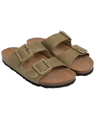 Menina Step Bimini Leather Slipper In Green