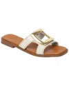 Menina Step Brisa Leather Slide In Ivory