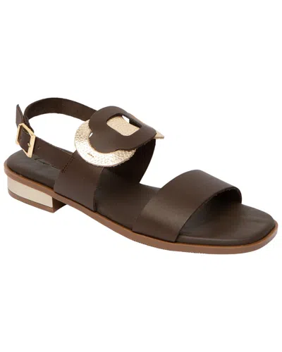 Menina Step Cala Leather Sandal In Brown
