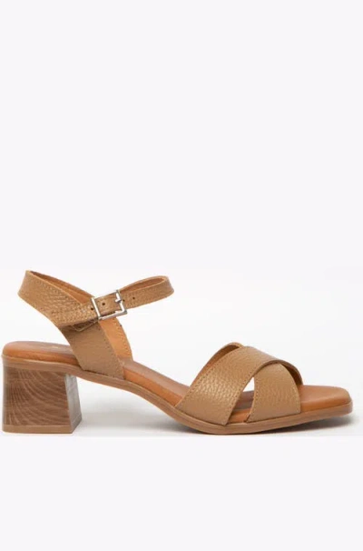 Menina Step Celia Heeled Sandal In Brown