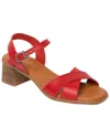 Menina Step Celia Leather Sandal In Red