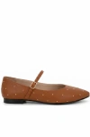 Menina Step Clara Flat Sandal In Brown