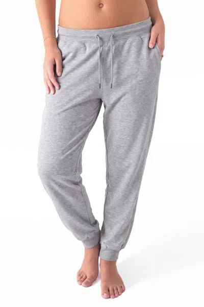 Menina Step Drawstring Fleece Jogger Pant In Gray