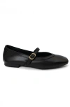 Menina Step Greta Leather Mary Jane Flat In Black