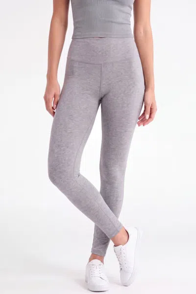Menina Step High Waist Yoga Leggings In Gray