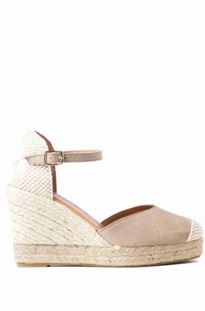 Menina Step Jimena High Strap Espadrille Sandal In Brown